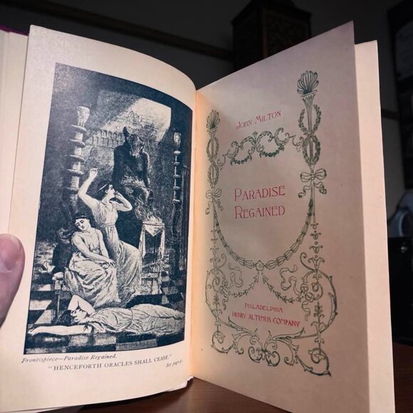 Paradise Regained – Antique Decorative Book, Henry Altemus Edition, Neutral Clot - Picture 8 of 12